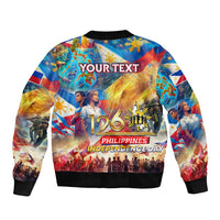 Custom The Philippines 126th Independence Anniversary Bomber Jacket Art Style - Polynesian Pride