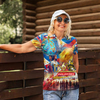 Custom The Philippines 126th Independence Anniversary Women Polo Shirt Art Style - Polynesian Pride
