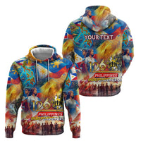 Custom The Philippines 126th Independence Anniversary Zip Hoodie Art Style - Polynesian Pride