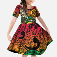 Personalized Vanuatu 45th Independence Anniversary Family Matching Tank Maxi Dress and Hawaiian Shirt Melanesian Pattern Reggae - Polynesian Pride