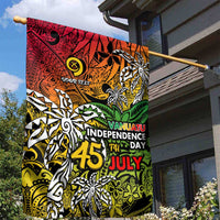 Personalized Vanuatu 45th Independence Anniversary Garden Flag Melanesian Pattern Reggae - Polynesian Pride