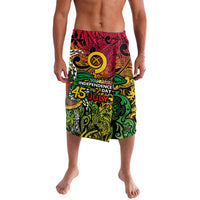 Personalized Vanuatu 45th Independence Anniversary Lavalava Melanesian Pattern Reggae - Polynesian Pride
