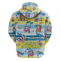 Surfing Christmas Hoodie Tropical Santa Let's Go Surfing DT02 - Polynesian Pride