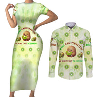 Kiwi Cannibalism Couples Matching Short Sleeve Bodycon Dress and Long Sleeve Button Shirt New Zealand Kiwi Cute Bird Funny