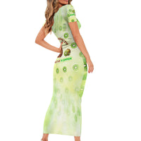 Kiwi Cannibalism Short Sleeve Bodycon Dress New Zealand Kiwi Cute Bird Funny DT02 - Polynesian Pride