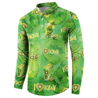 I Love Kiwi Button Sweatshirt New Zealand Kiwi Fruit Summer Cocktail