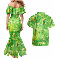 I Love Kiwi Couples Matching Mermaid Dress and Hawaiian Shirt New Zealand Kiwi Fruit Summer Cocktail DT02 - Polynesian Pride