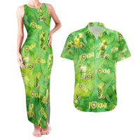 I Love Kiwi Couples Matching Tank Maxi Dress and Hawaiian Shirt New Zealand Kiwi Fruit Summer Cocktail DT02 Green - Polynesian Pride