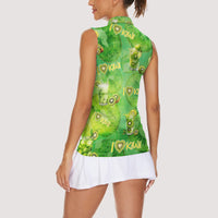 I Love Kiwi Women Sleeveless Polo Shirt New Zealand Kiwi Fruit Summer Cocktail