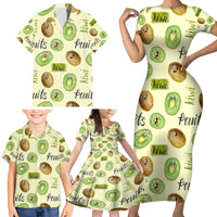 Kiwi Cute Humorous Family Matching Short Sleeve Bodycon Dress and Hawaiian Shirt New Zealand Fruit DT02 - Polynesian Pride