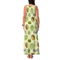 Kiwi Cute Humorous Family Matching Tank Maxi Dress and Hawaiian Shirt New Zealand Fruit