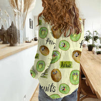 Kiwi Cute Humorous Women Casual Shirt New Zealand Fruit