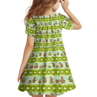New Zealand Kiwi Fruit Witty Kiwi Bird Family Matching Summer Maxi Dress and Hawaiian Shirt