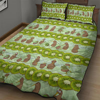 New Zealand Kiwi Fruit Witty Kiwi Bird Quilt Bed Set