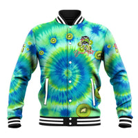 Just a Girl Who Loves Kiwis Baseball Jacket New Zealand Tie Dye