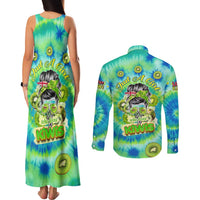 Just a Girl Who Loves Kiwis Couples Matching Tank Maxi Dress and Long Sleeve Button Shirt New Zealand Tie Dye