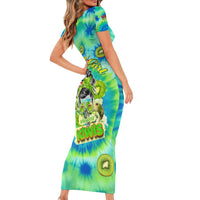 Just a Girl Who Loves Kiwis Family Matching Short Sleeve Bodycon Dress and Hawaiian Shirt New Zealand Tie Dye DT02 - Polynesian Pride