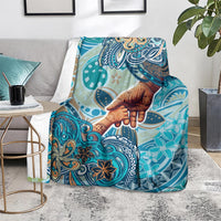 Hand In Hand Father's Day Polynesian Blanket Tribal Flower Pattern DT02 - Polynesian Pride