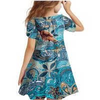 Hand In Hand Father's Day Polynesian Family Matching Mermaid Dress and Hawaiian Shirt Tribal Flower Pattern