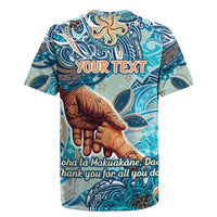 Hand In Hand Father's Day Polynesian Rugby Jersey Tribal Flower Pattern