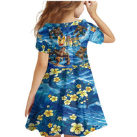 Hawaii Father's Day Family Matching Mermaid Dress and Hawaiian Shirt The Surfing Dad Polynesian Tattoo