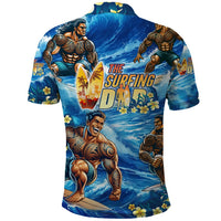 Hawaii Father's Day Polo Shirt The Surfing Dad Polynesian Tattoo