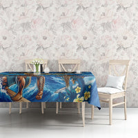 Hawaii Father's Day Tablecloth The Surfing Dad Polynesian Tattoo DT02 - Polynesian Pride