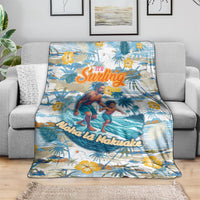 Hawaii Father's Day It's Surfing Time Blanket Aloha L Makuakane DT02 - Polynesian Pride