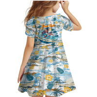 Hawaii Father's Day It's Surfing Time Family Matching Mermaid Dress and Hawaiian Shirt Aloha Lā Makuakane