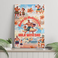 Hawaii Father's Day Canvas Wall Art Hula With Dad DT02 - Polynesian Pride