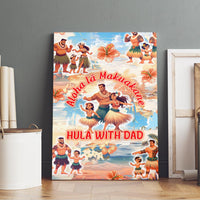 Hawaii Father's Day Canvas Wall Art Hula With Dad DT02 - Polynesian Pride