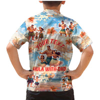 Hawaii Father's Day Family Matching Mermaid Dress and Hawaiian Shirt Hula With Dad