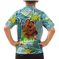 Palau Father's Day Polynesia Family Matching Mermaid Dress and Hawaiian Shirt Dad and Son