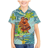 Palau Father's Day Polynesia Family Matching Mermaid Dress and Hawaiian Shirt Dad and Son