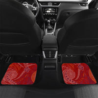 Happy Father's Day French Polynesia Car Mats Family Turtle Hibiscus