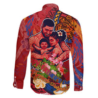 Happy Father's Day French Polynesia Family Matching Summer Maxi Dress and Hawaiian Shirt Family Turtle Hibiscus