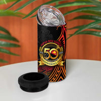 Papua New Guinea 50th Independence Day 4 in 1 Can Cooler Tumbler Culture Spirit and Sovereignty