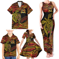 Papua New Guinea 50th Independence Day Family Matching Tank Maxi Dress and Hawaiian Shirt Culture Spirit and Sovereignty