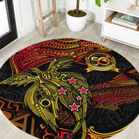 Papua New Guinea 50th Independence Day Round Carpet Culture Spirit and Sovereignty