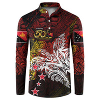 PNG 1975 - 2025 Button Sweatshirt Papua New Guinea 50th Independence Anniversary