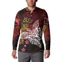 PNG 1975 - 2025 Button Sweatshirt Papua New Guinea 50th Independence Anniversary