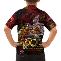 PNG 1975 - 2025 Family Matching Puletasi and Hawaiian Shirt Papua New Guinea 50th Independence Anniversary