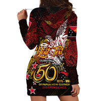 PNG 1975 - 2025 Hoodie Dress Papua New Guinea 50th Independence Anniversary DT02 - Polynesian Pride