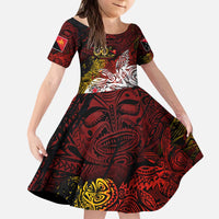 PNG 1975 - 2025 Kid Short Sleeve Dress Papua New Guinea 50th Independence Anniversary