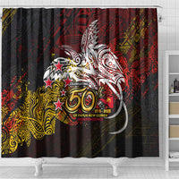 PNG 1975 - 2025 Shower Curtain Papua New Guinea 50th Independence Anniversary