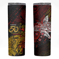 PNG 1975 - 2025 Skinny Tumbler Papua New Guinea 50th Independence Anniversary