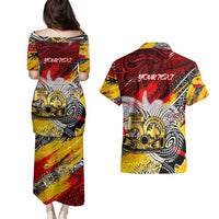 Papua New Guinea 50th Independence Day Couples Matching Puletasi and Hawaiian Shirt Celebrate Our History, Inspire Our Future