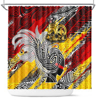 Papua New Guinea 50th Independence Day Shower Curtain Celebrate Our History, Inspire Our Future