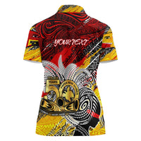 Papua New Guinea 50th Independence Day Women Polo Shirt Celebrate Our History, Inspire Our Future