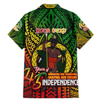 Vanuatu 45th Independence Anniversary Family Matching Summer Maxi Dress and Hawaiian Shirt Embracing Our Traditions Shaping Our Future